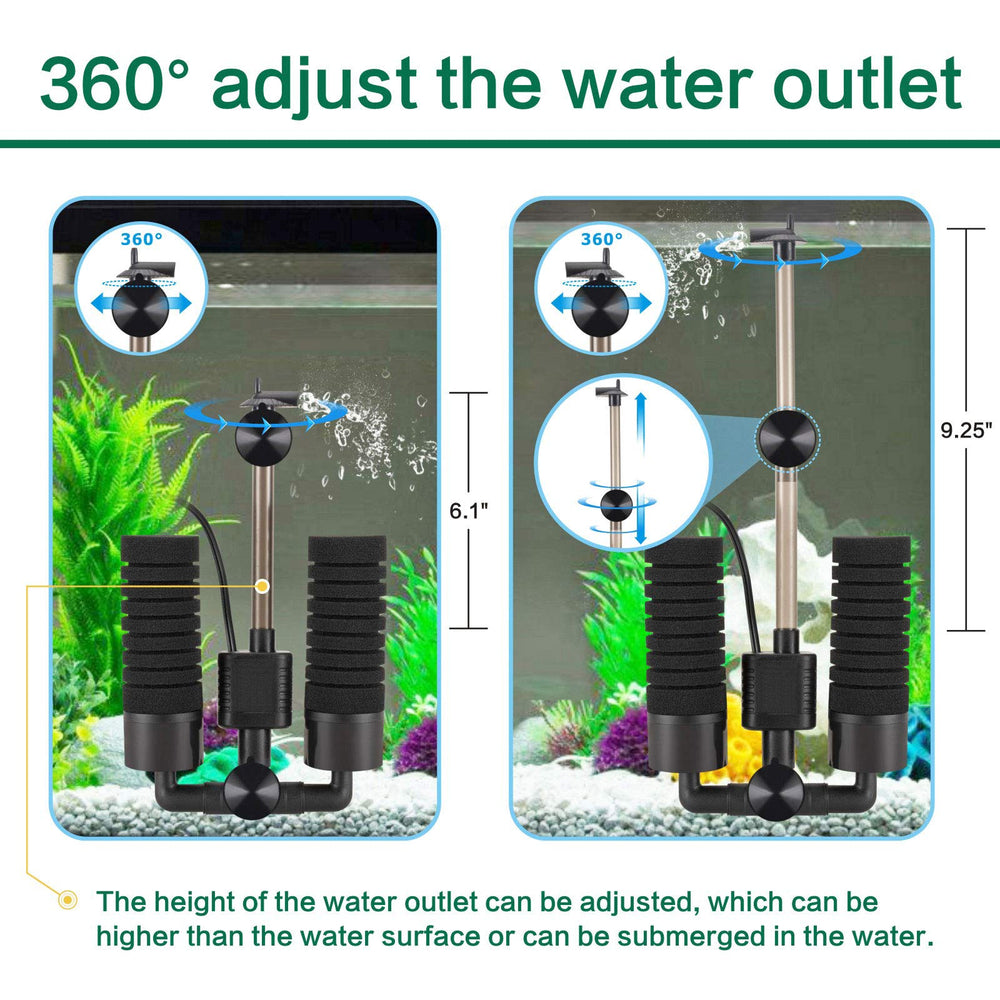 AQQA filter biochemical cotton ribbing boosts surface area for debris capture.