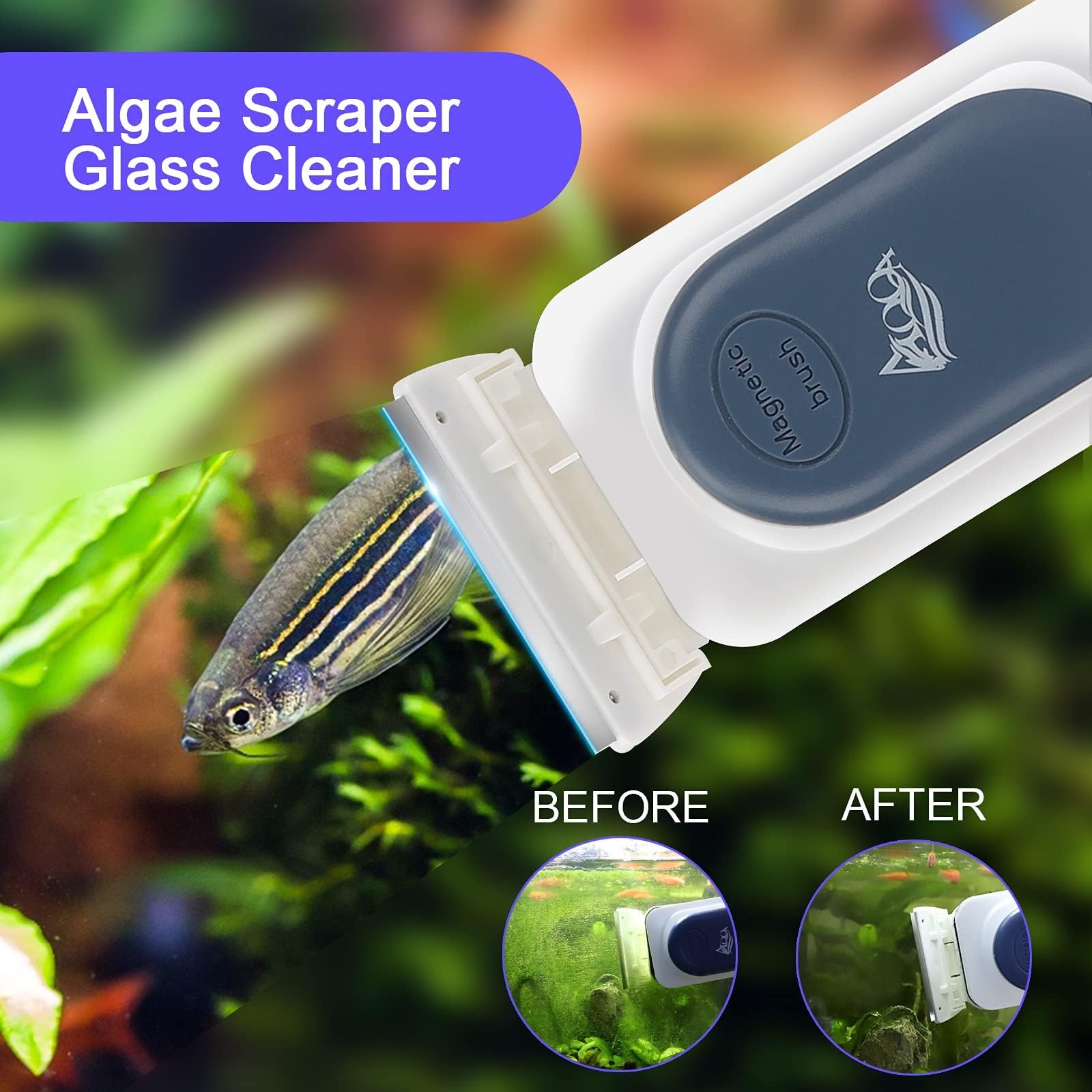 AQQA floating design keeps the cleaner afloat for easy retrieval during water changes.