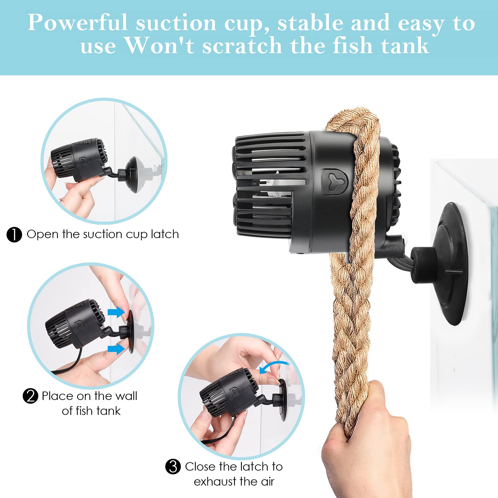 AQQA Wave Maker with quiet operation and vibration reduction.