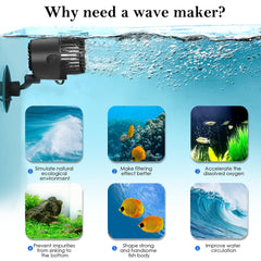 AQQA Wave Maker mounted on glass showing strong suction cup grip.
