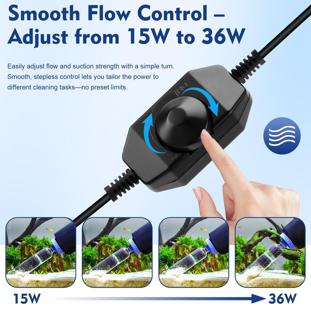AQQA DC 36W adjustable power controller enables precise suction control.