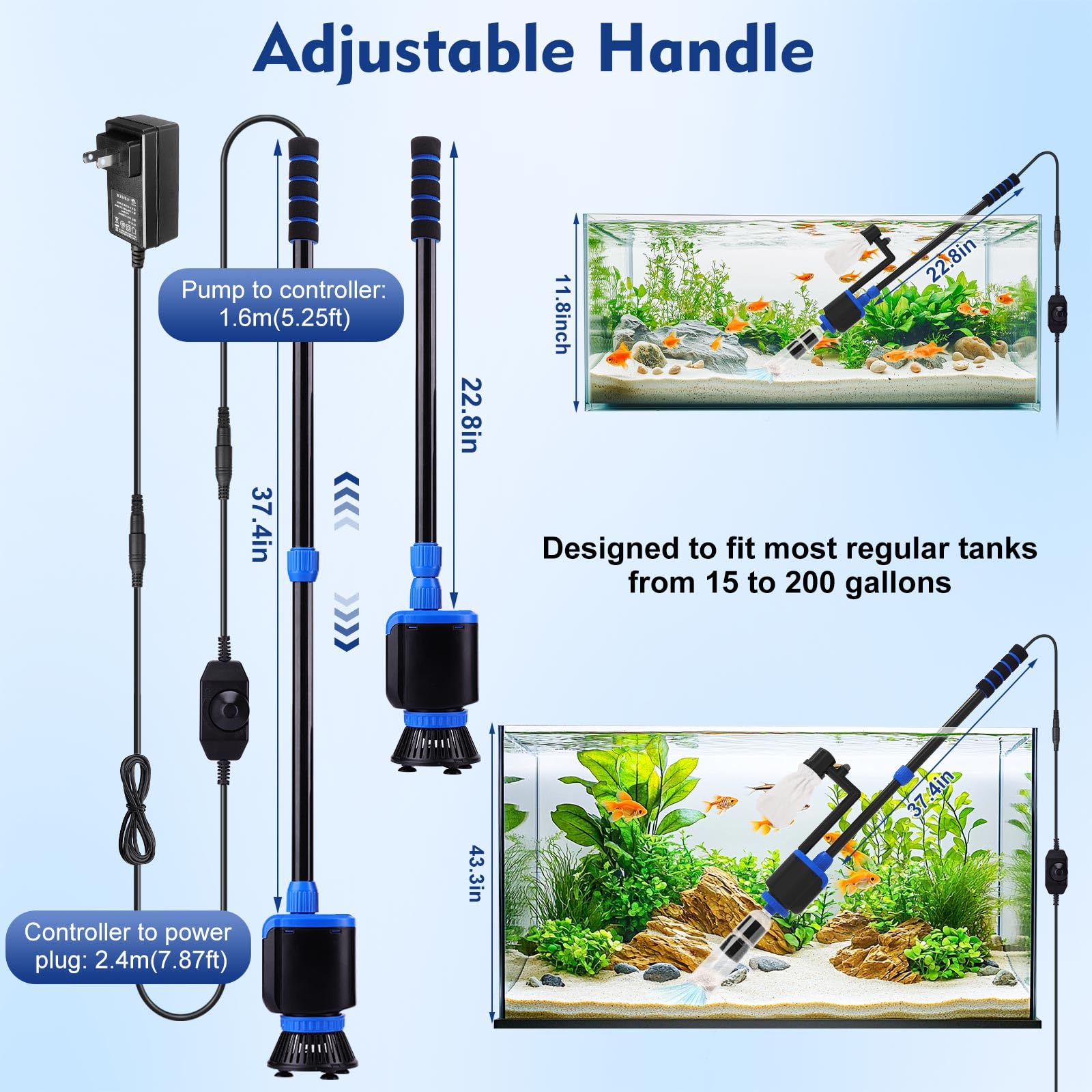 AQQA DC 36W turtle water shower for gentle rinsing.
