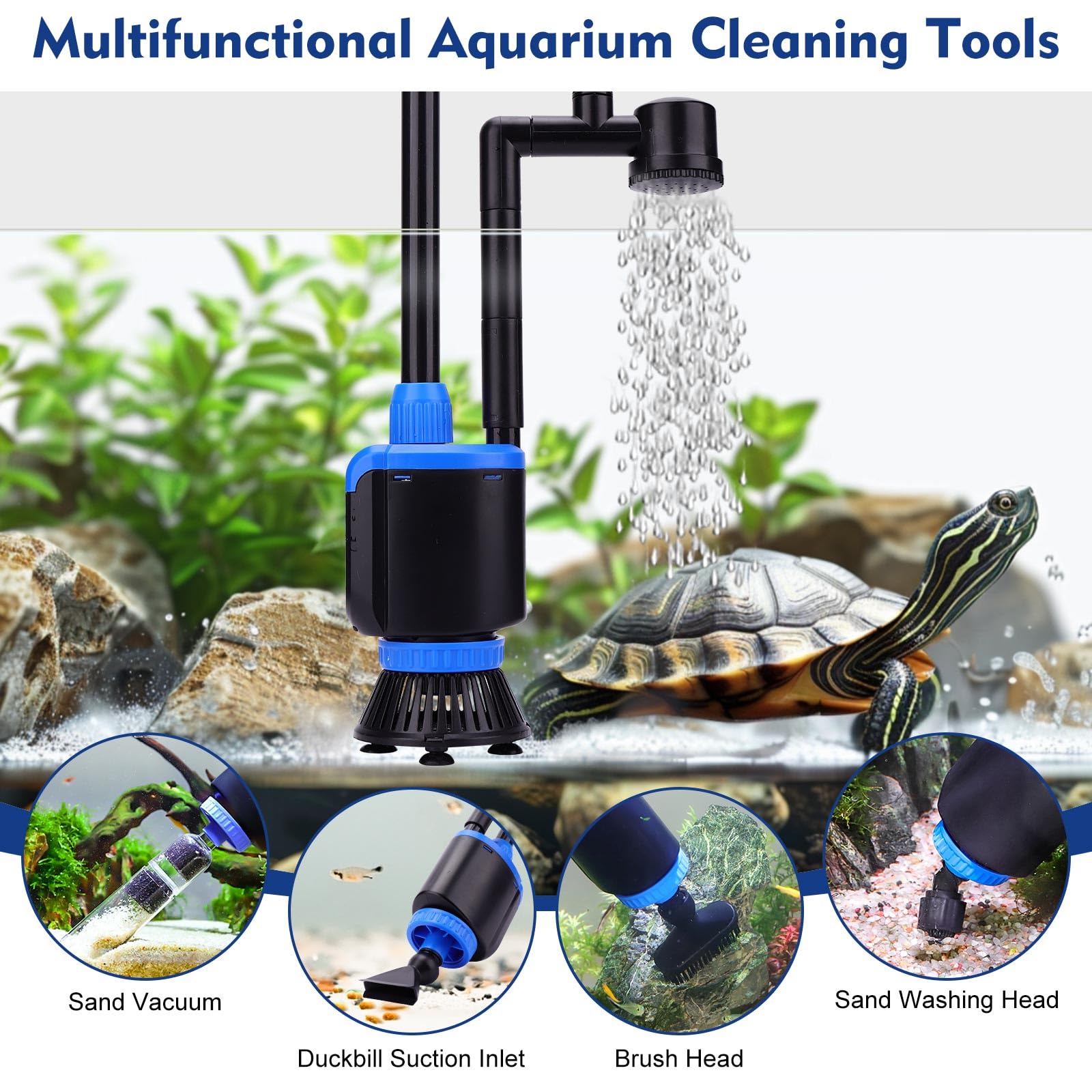 AQQA DC 36W enables steady water changes with strong flow.