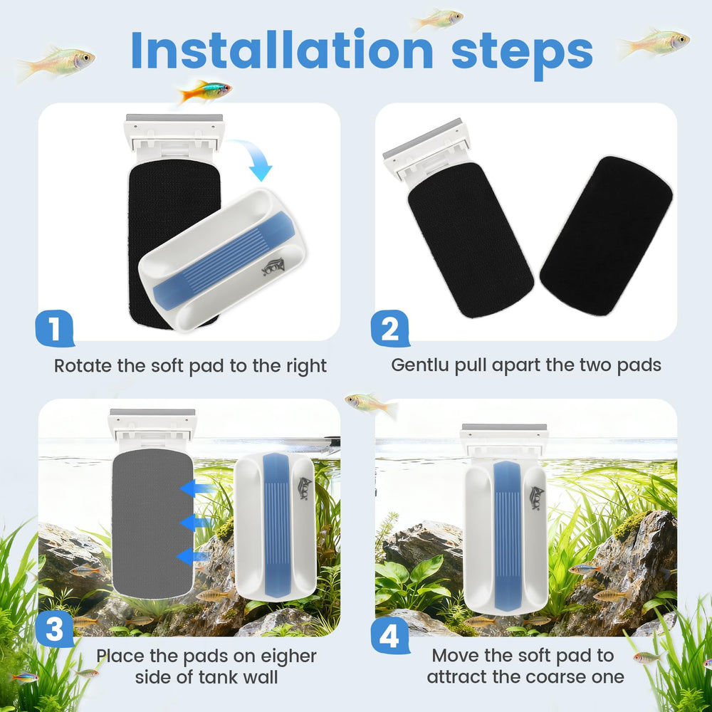 AQQA dual-blades package with replaceable blades for different cleaning needs