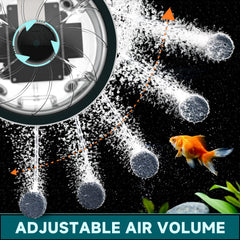 AQQA Air Pump top controls with adjustable output for customizable aeration.