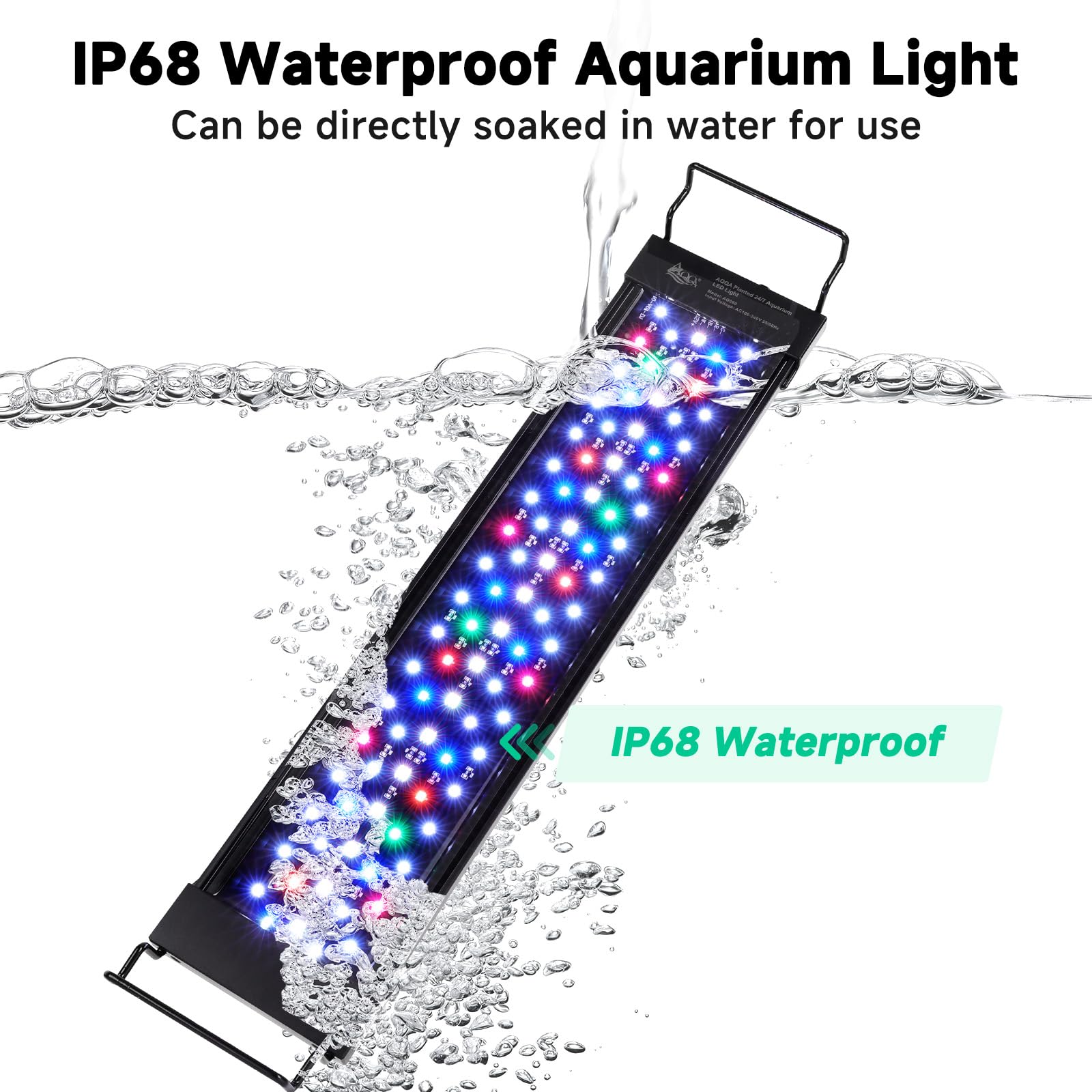 AQQA LED aquarium light 24/7 mode simulating sunrise and sunset