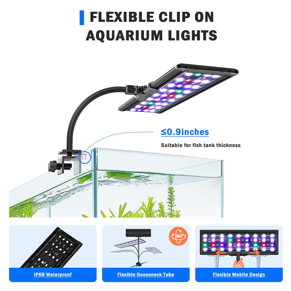 AQQA full spectrum lighting supports healthy plant color and growth