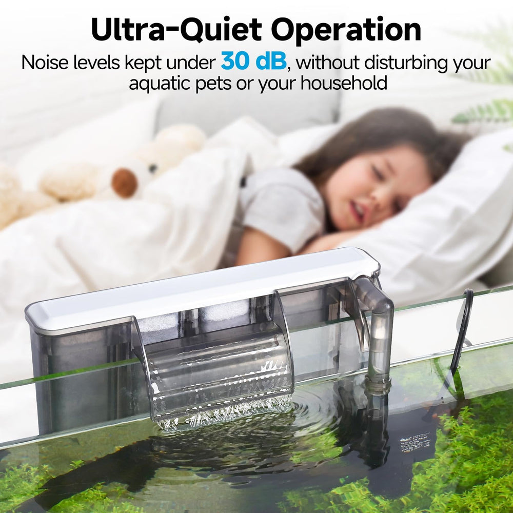 AQQA Quiet filter triple bio sponges provide combined filtration performance.