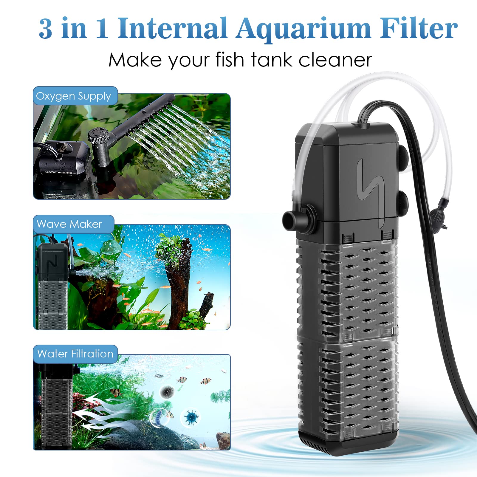 AQQA rainwater aerator system in action promoting oxygenation and water movement for healthier fish.