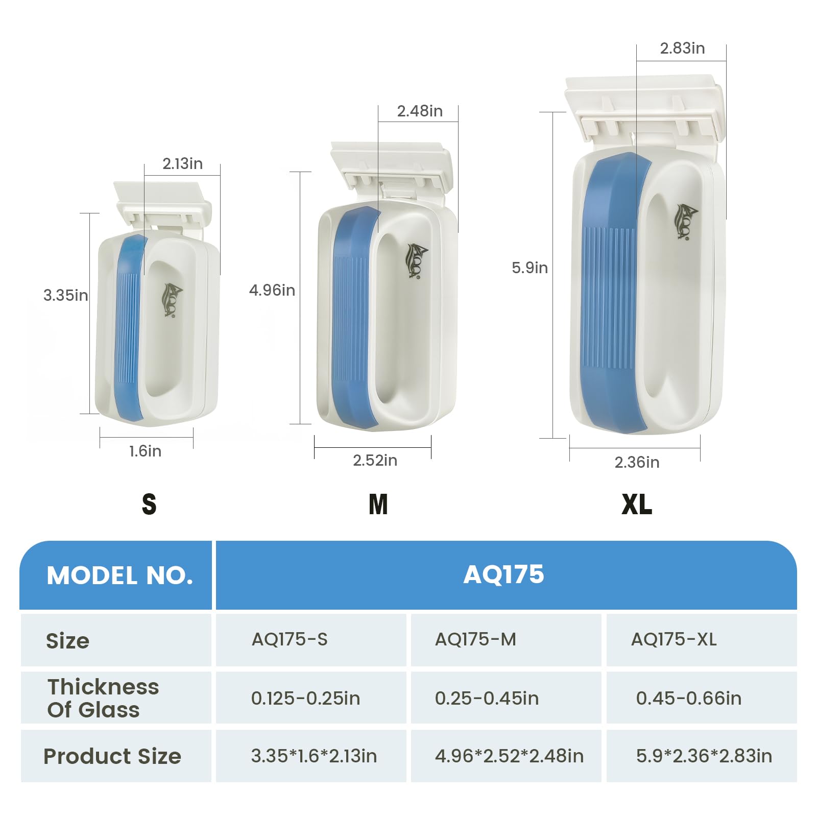 AQQA small aquarium cleaning kit close-up for glass and acrylic compatibility