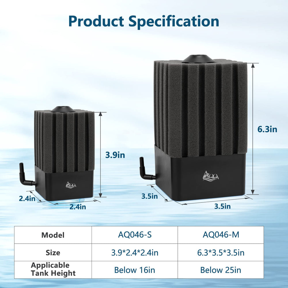 AQQA wide-application filter suitable for 20-110 gallon tanks