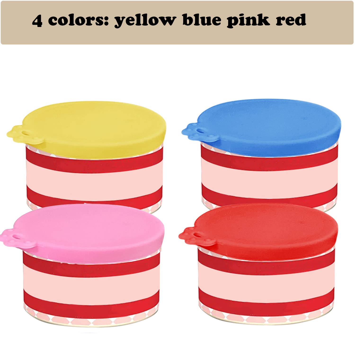AQSXO cat can lids pressed on rim form a close seal.