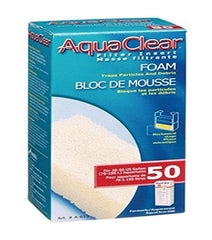 AquaClear 50 foam filter insert closeup for debris capture and mechanical filtration.