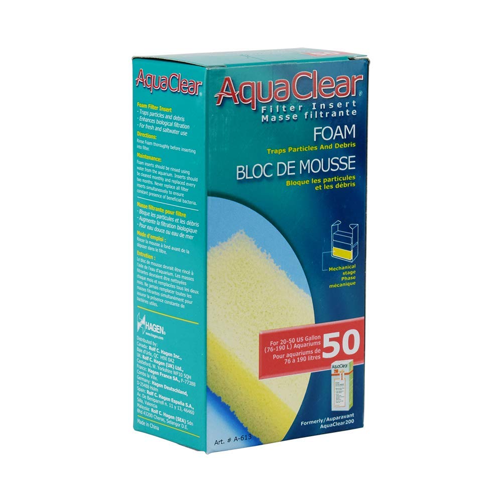AquaClear BioMax filter insert detail with ceramic rings supports biological filtration.