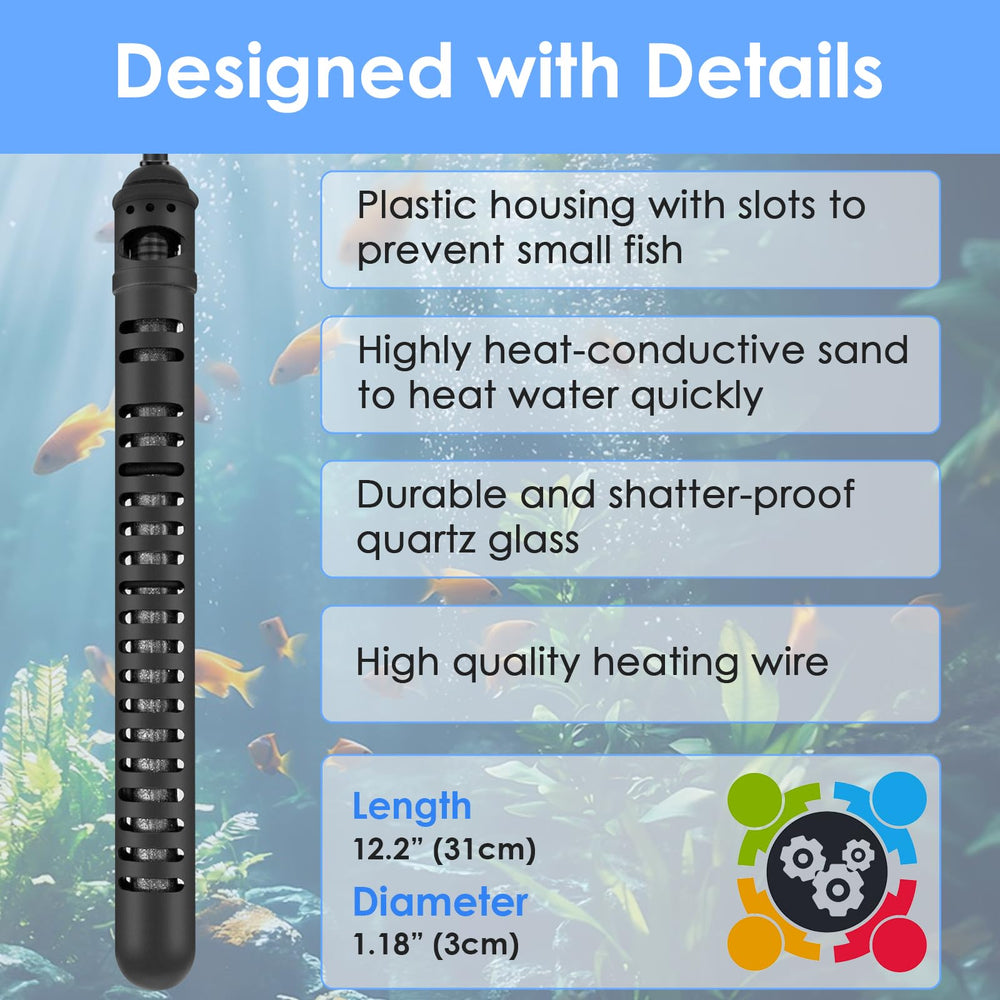 AquaMiracle heater with overheat protection to prevent temperature spikes.