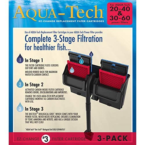 Aqua-Tech 3-stage filtration diagram highlights cleaner water potential.