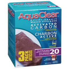 AquaClear 20 insert packaging with three-pack media for clear water