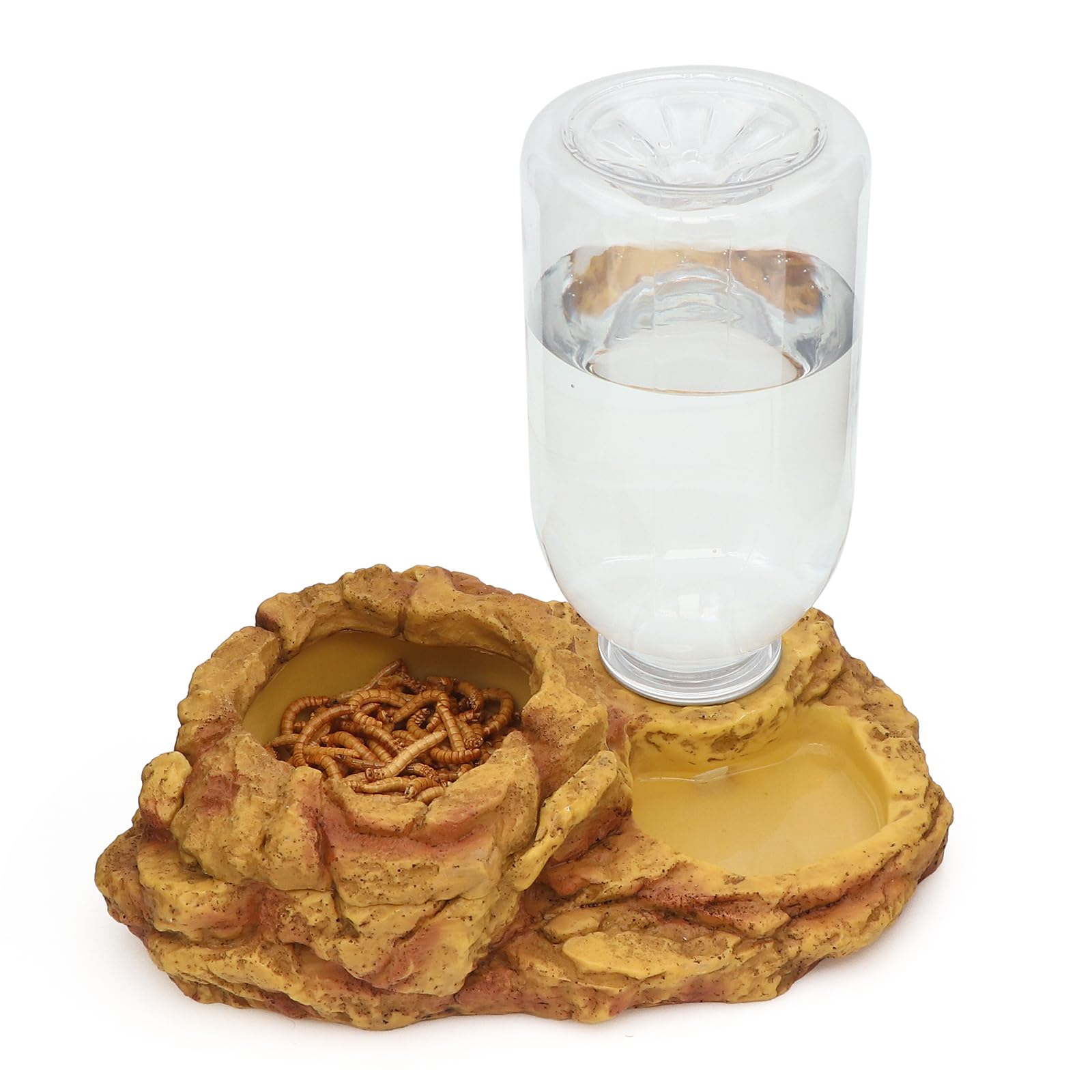 AQUA KT Water storage dish doubles as hydration station for small reptiles.