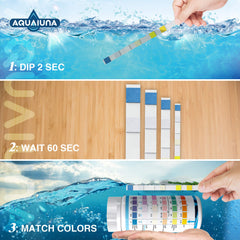 AQUALUNA test strips 6in1 nitrite chart supports early nitrite detection for safer aquariums