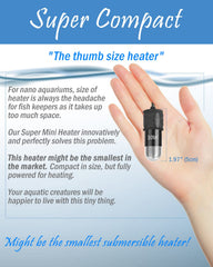 AquaMiracle adjustable 10W Betta Heater digital display showing precise temperature.
