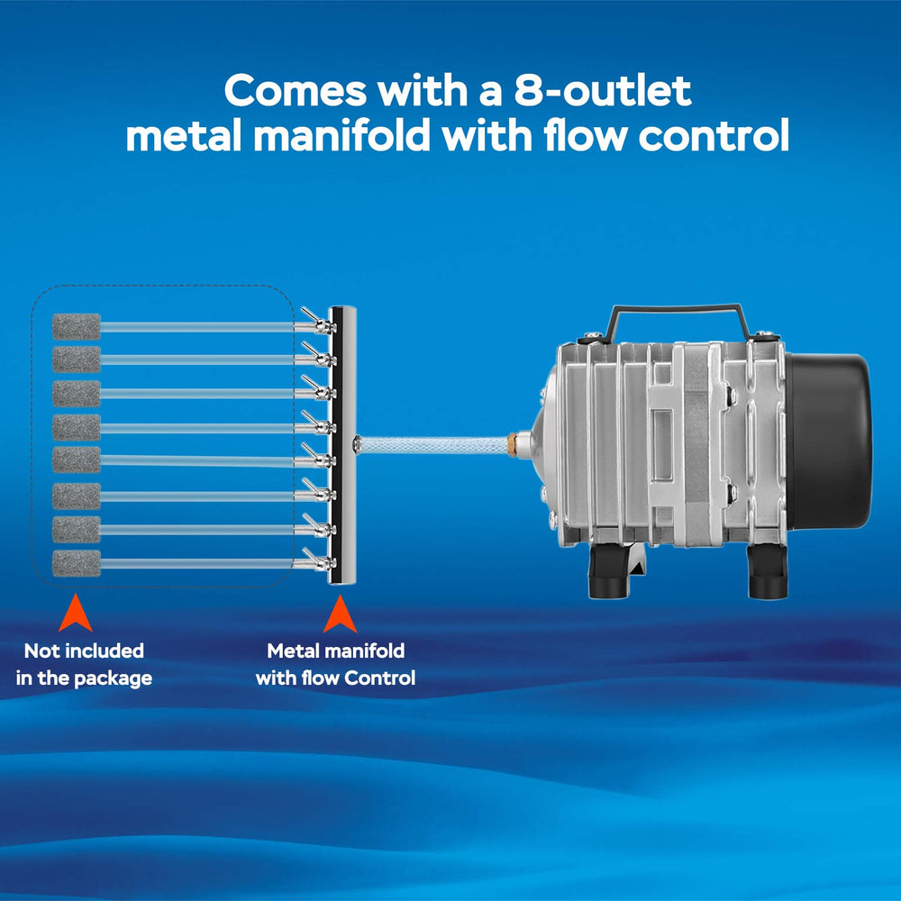 Aquamiracle adjustable outlets show customizable airflow for setups.