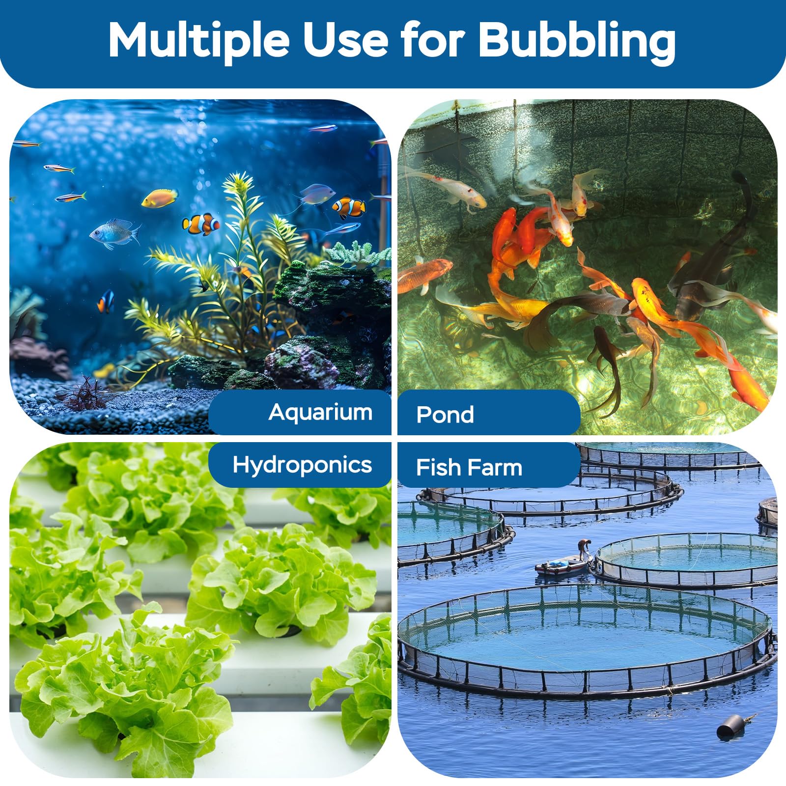 AquaMiracle suitable for aquarium, pond, and fish farming applications.