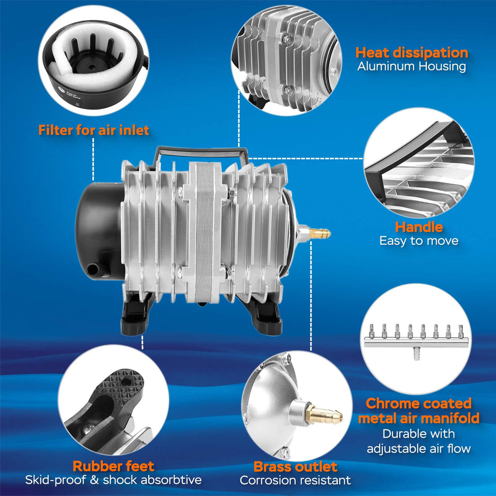 Aquamiracle aluminum housing heat-dissipation demonstrates cooler operation and longer life.