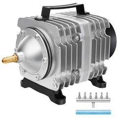 AquaMiracle aquarium air pump aluminum housing improves heat dissipation for quiet operation.