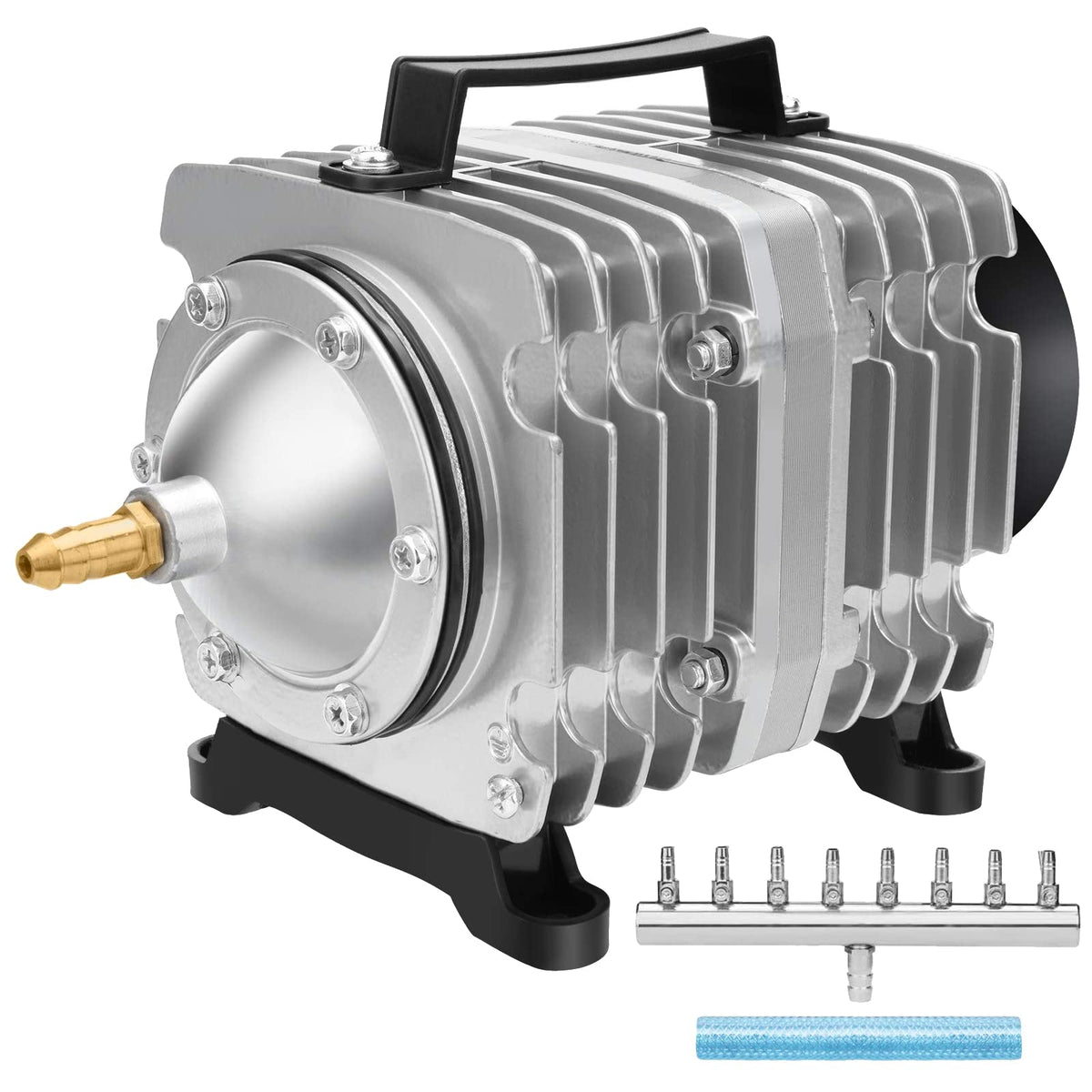 Aquamiracle aquarium air pump exterior shows rugged design for reliable aeration.