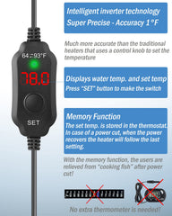 AquaMiracle dry run protection cuts risk of overheating during water changes.