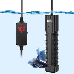 AquaMiracle fish-tank-heater-led-display shows precise temperature control in action.
