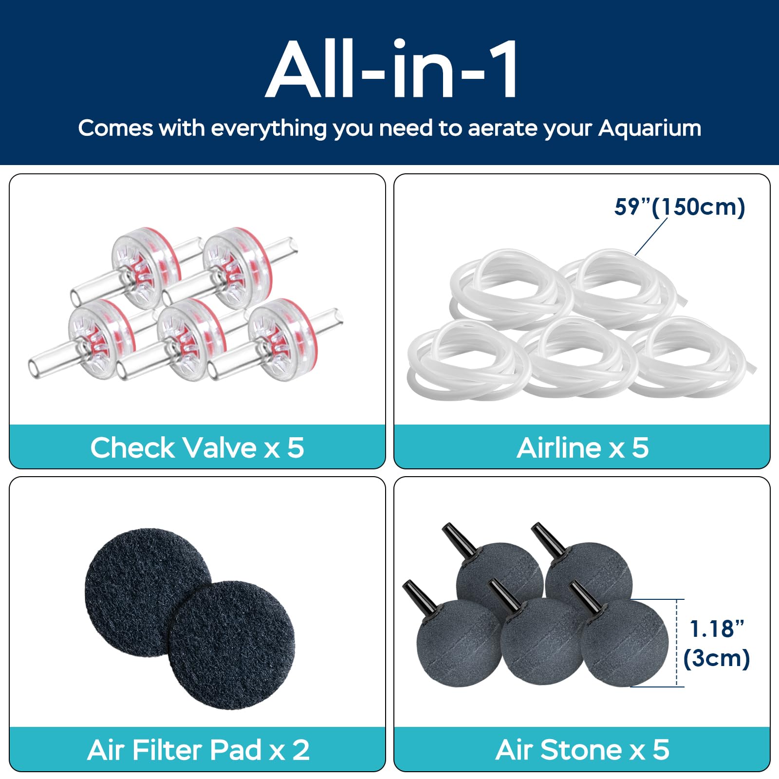 AquaMiracle hydroponics aeration setup demonstrates versatile plant and fish tank aeration