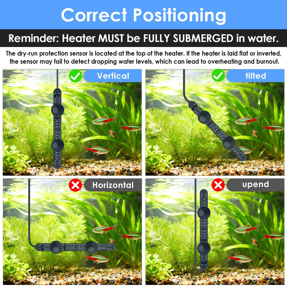 AquaMiracle 800W heater suitable for freshwater, saltwater, and turtle tanks.