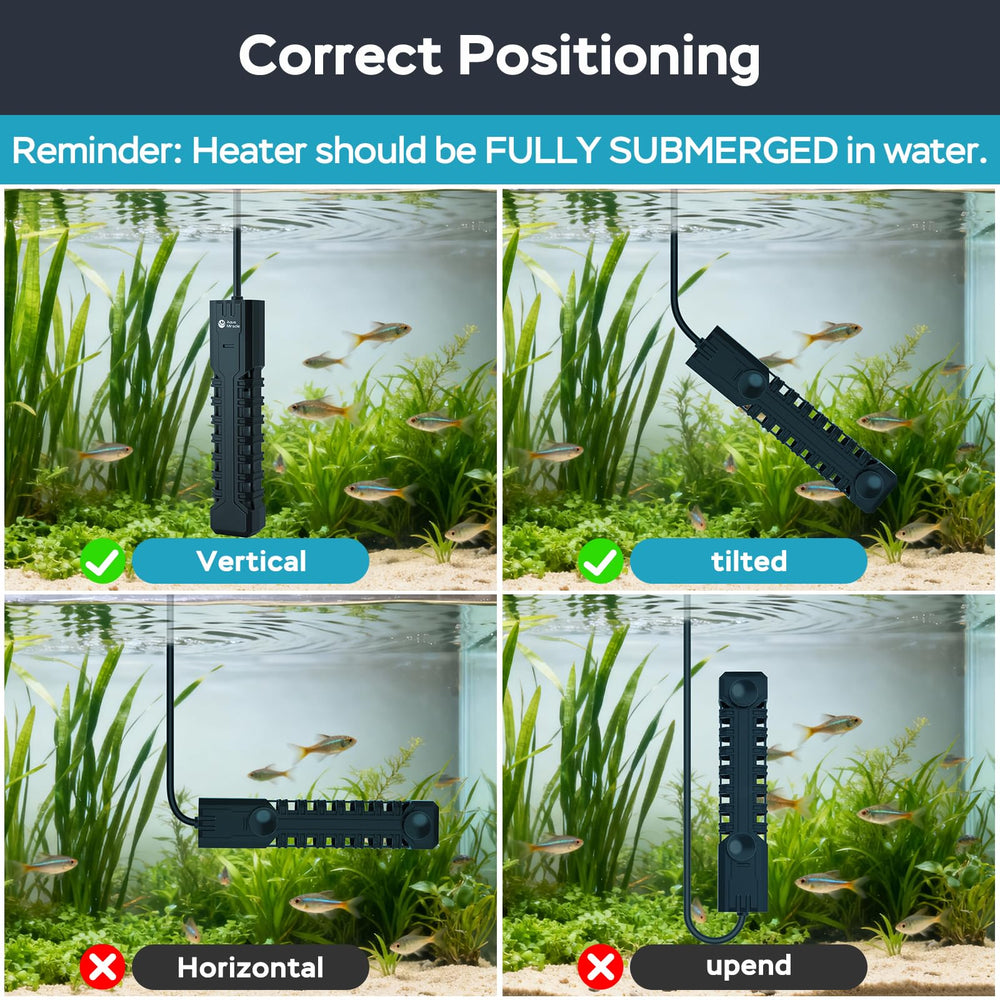 AquaMiracle multifunction-freshwater-saltwater-compatibility proves versatile heater for tanks, turtles, fountains, and seedlings.