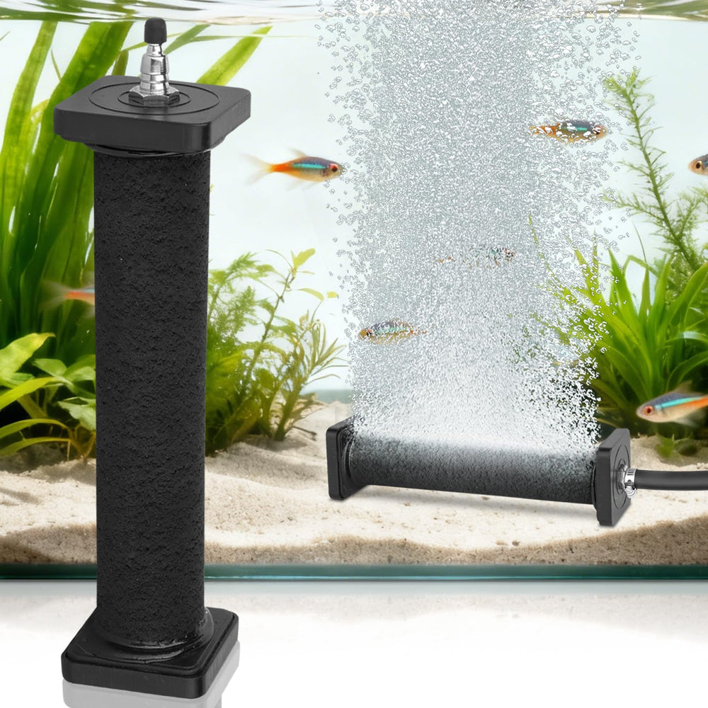AquaMiracle rubber air stone front view showing compact diffuser for efficient oxygen release.