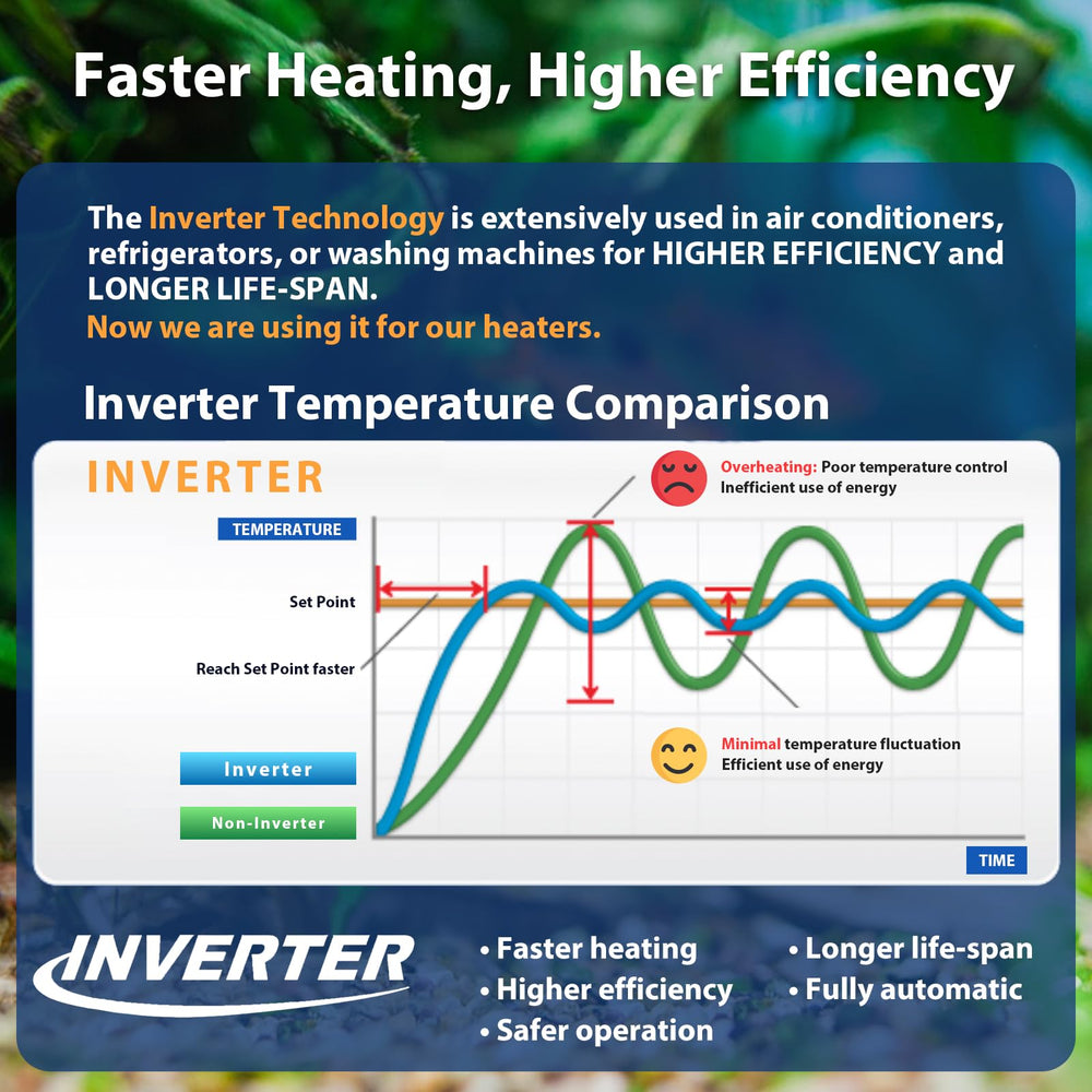 AquaMiracle submersible heater installed in a small fish tank for steady warmth.