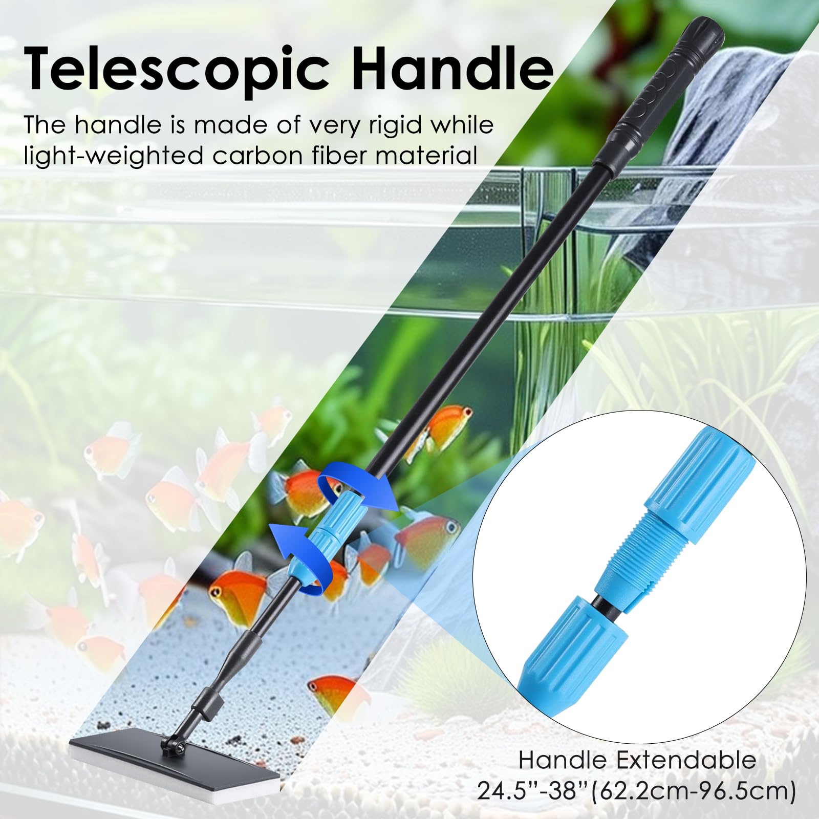 AquaMiracle tube cleaning brush reaching narrow passages inside tubes
