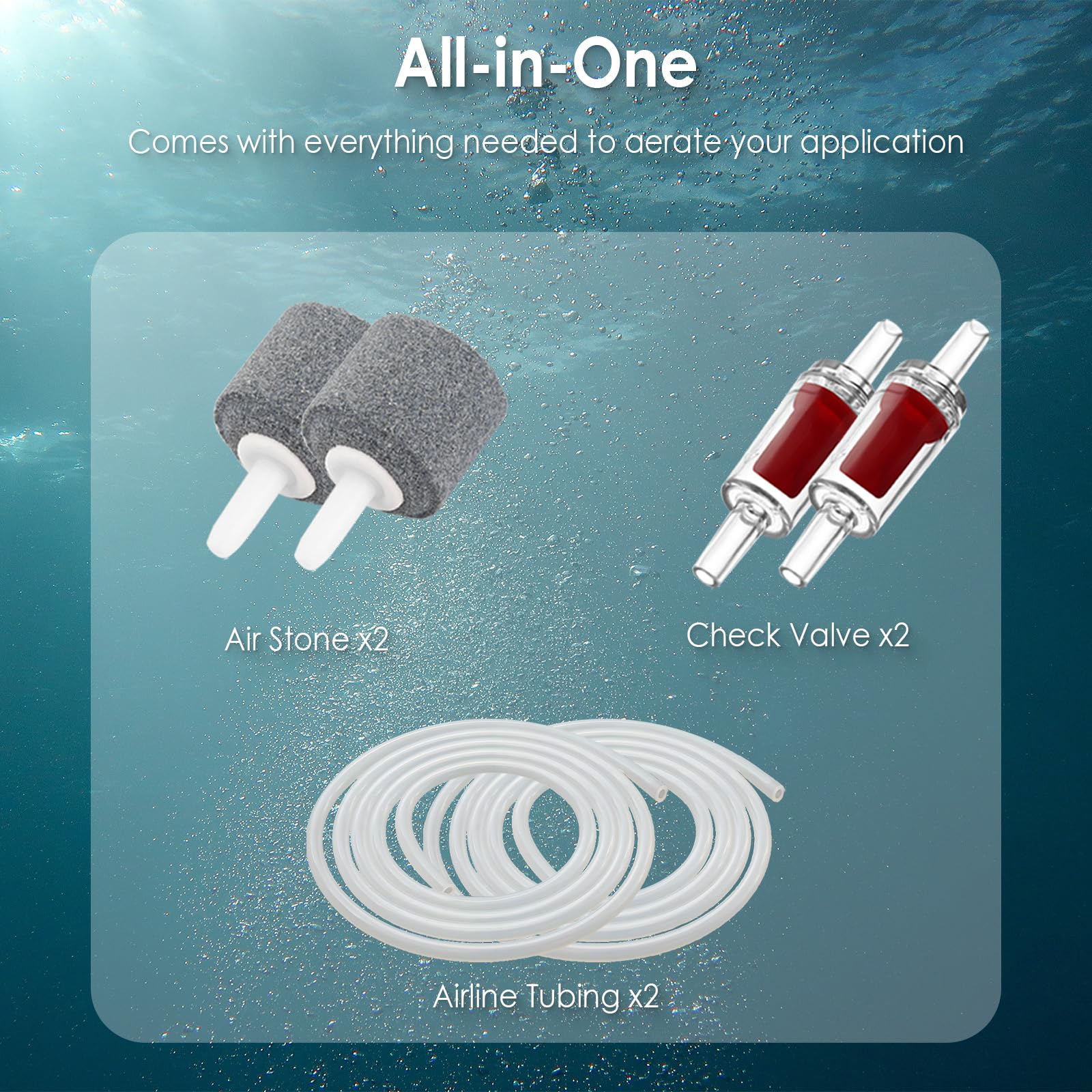 AquaMiracle USB air pump charging via USB power bank for continuous use