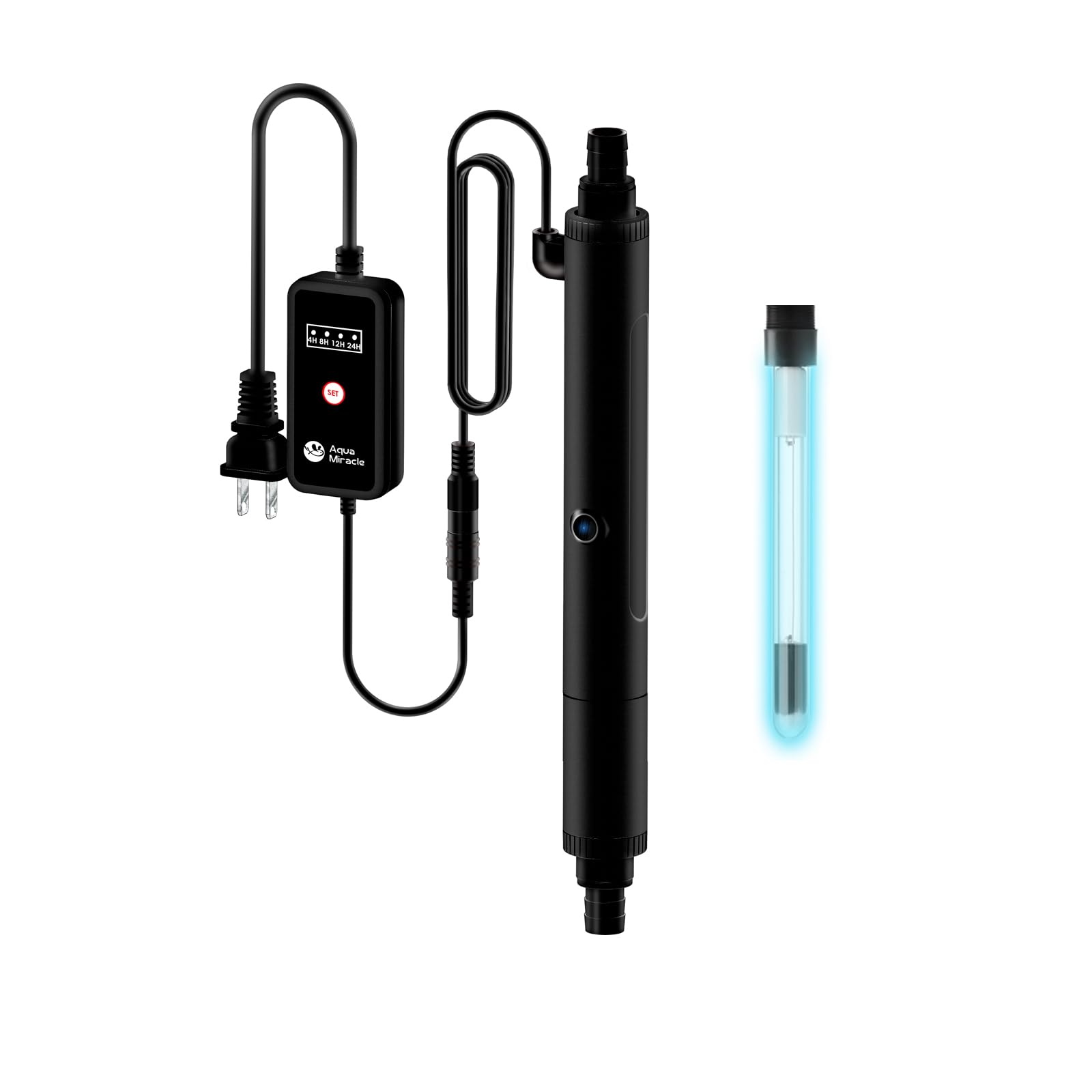 AquaMiracle UVC light inline install demonstrates potential water clarity improvements.