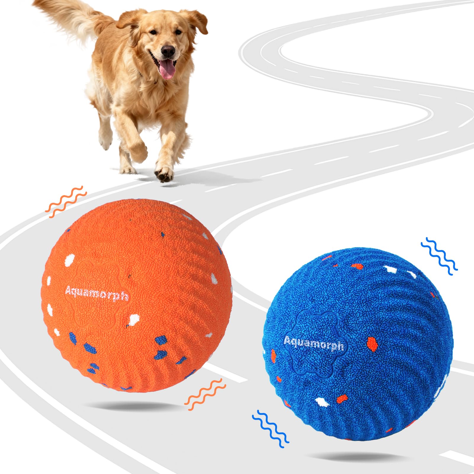 Aquamorph 3.2-inch diameter ball fits medium to large dogs comfortably.