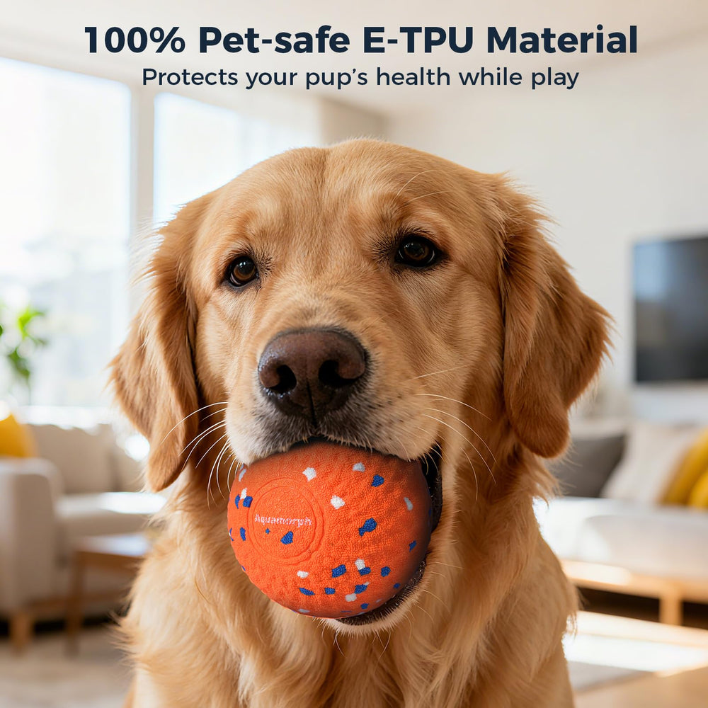 Aquamorph durable TPU ball blue—chew-resistant design for long-lasting fun.