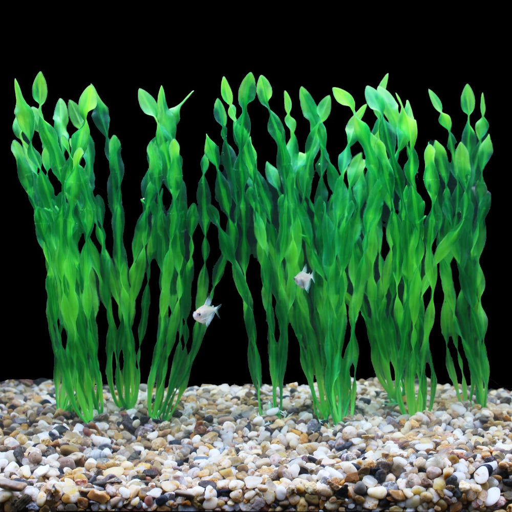 AQUANEAT 11.75-inch tall plants fit 20 gallon tanks and larger.