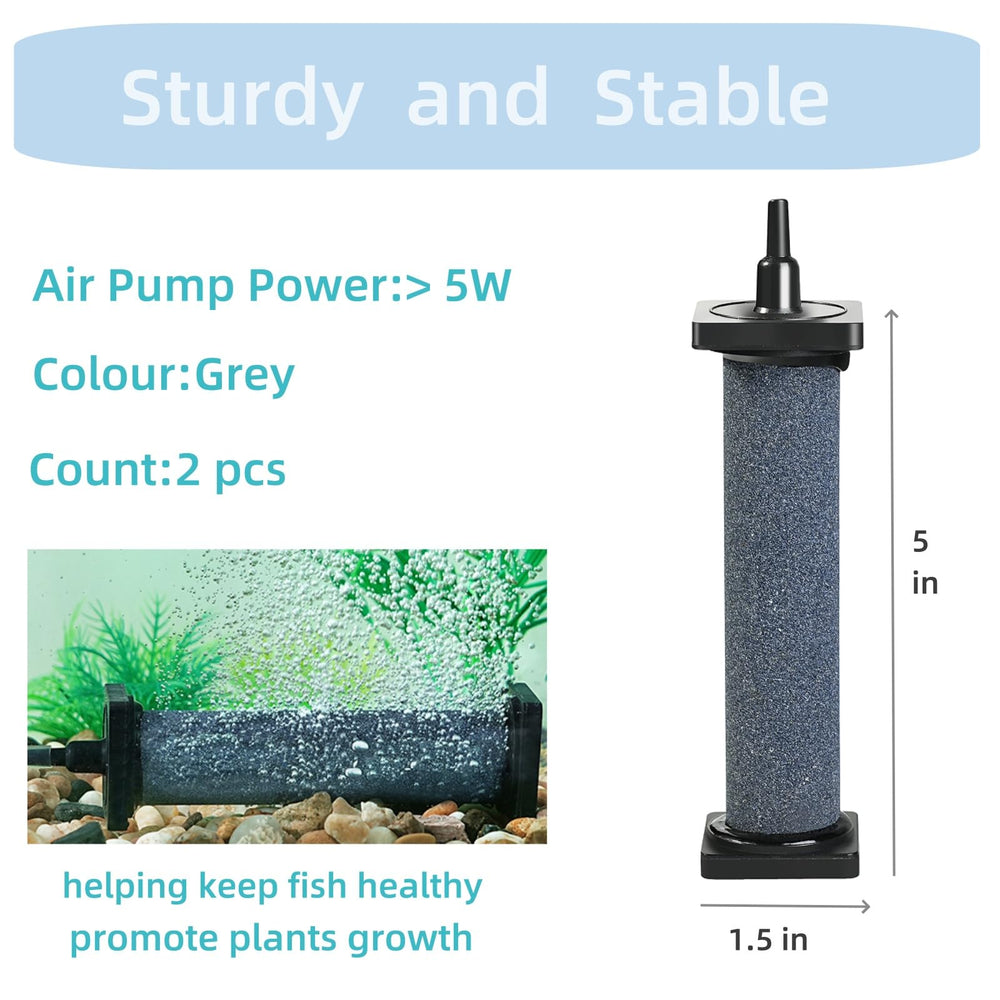 AQUANEAT two-pack air stone close-up highlighting medium bubbles for circulation.