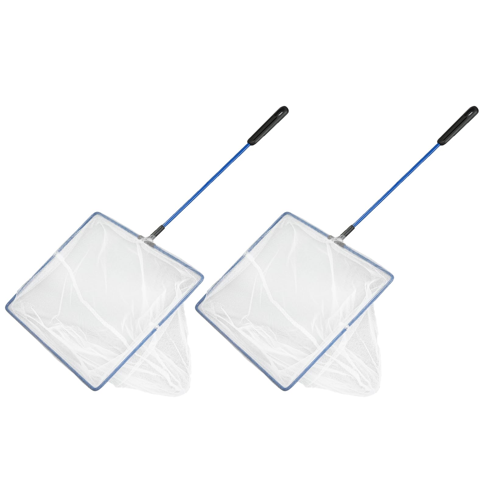 AQUANEAT 2pcs aquarium fish net shows 10-inch reach for safe fish transfer.