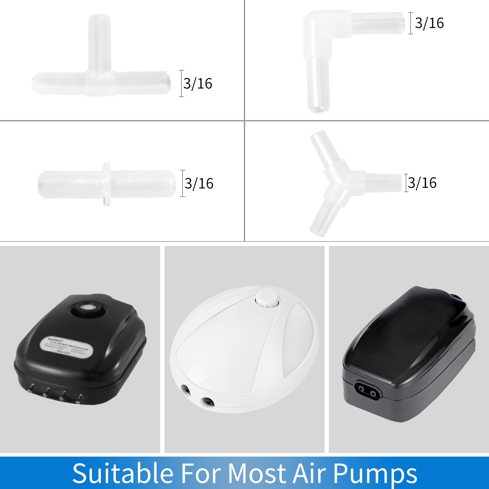AQUANEAT 40-piece tubing set includes straight, T, Y, elbow connectors.