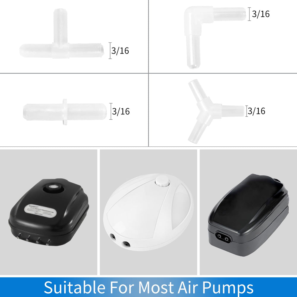 AQUANEAT 40-piece tubing set includes straight, T, Y, elbow connectors.