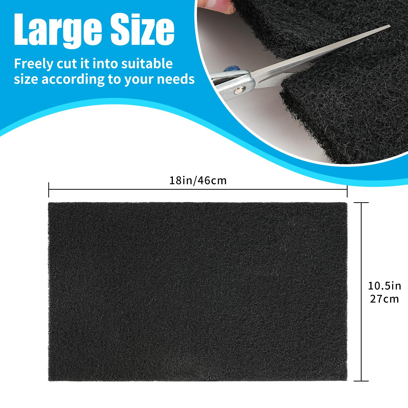 AQUANEET activated-carbon media pad reduces discoloration and odors.