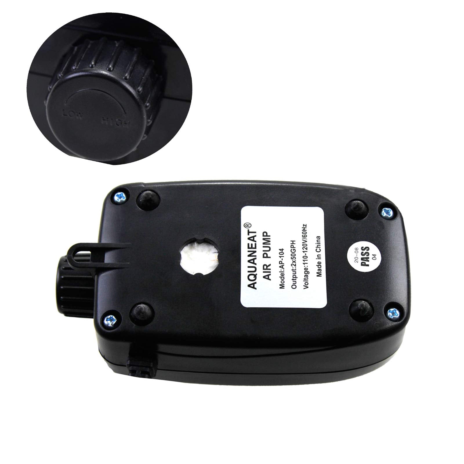 AQUANEAT adjustable air-flow control knob for customizable oxygen delivery