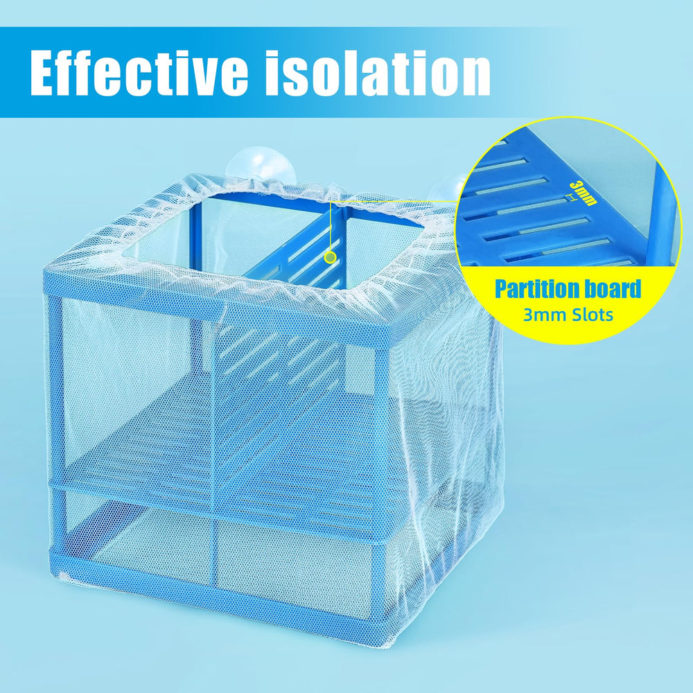 AQUANEAT adjustable compartments support isolating aggressive fish or fry development stages