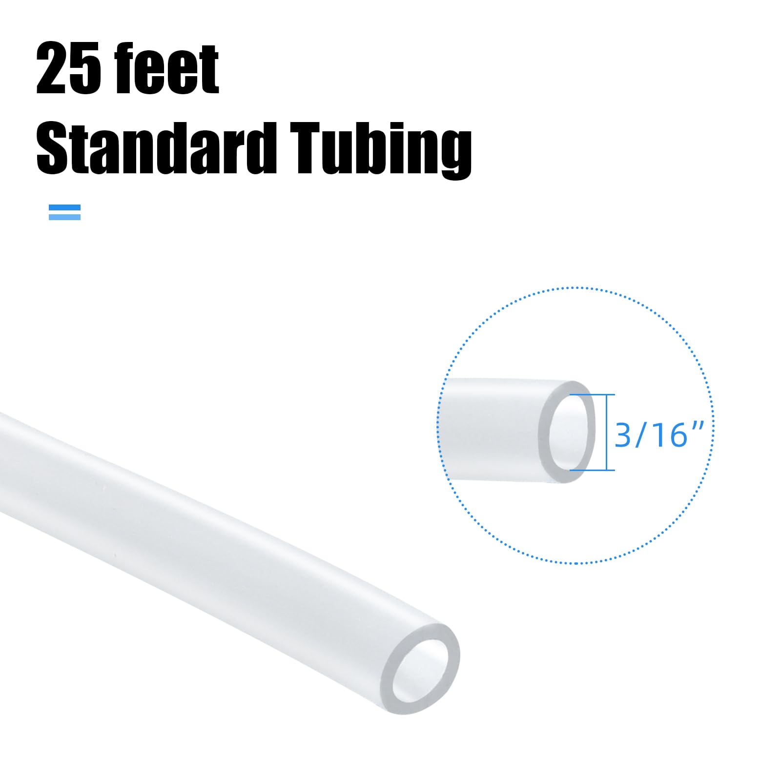 AQUANEAT air tubing connected to pump enables steady air for hydroponics or aquariums.